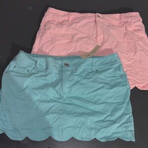 Pink and Blue Mini Skort Set